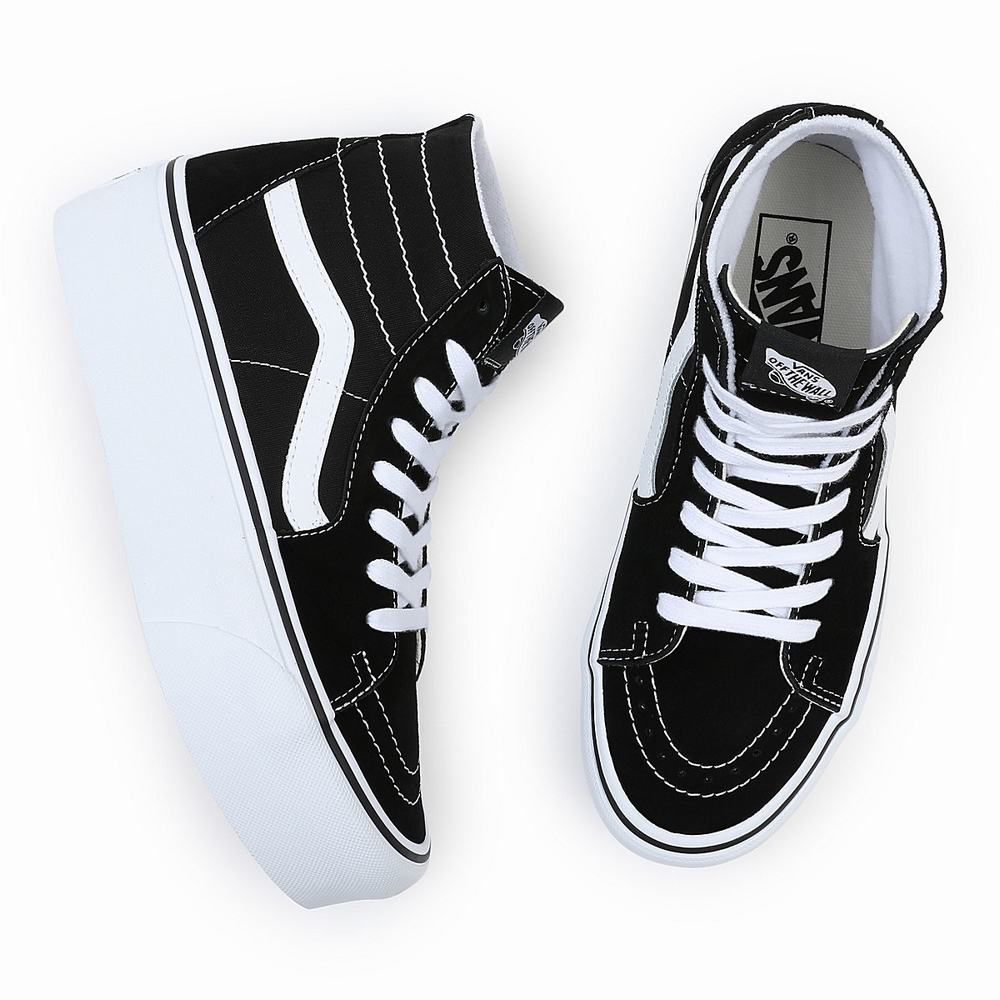 Men's Vans Sk8-Hi Tapered Stackform Sneakers Black | USA64312