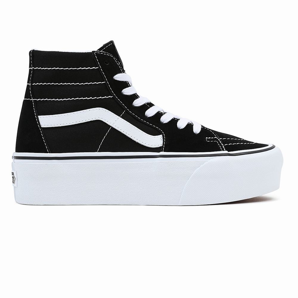 Men's Vans Sk8-Hi Tapered Stackform Sneakers Black | USA64312