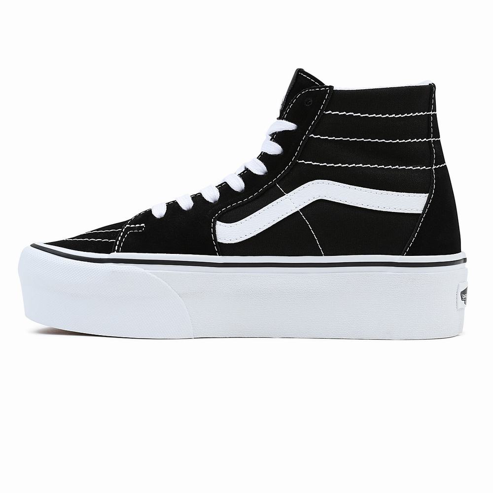 Men's Vans Sk8-Hi Tapered Stackform Sneakers Black | USA64312