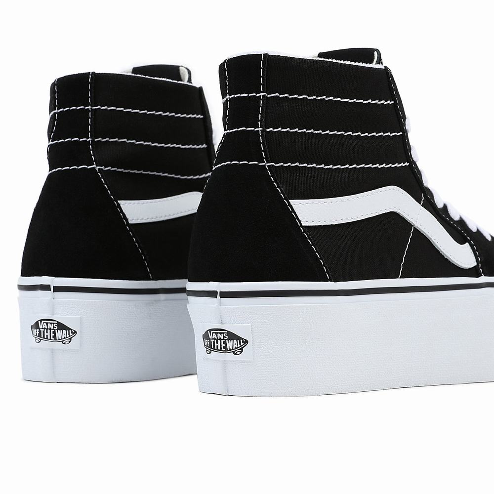 Men's Vans Sk8-Hi Tapered Stackform Sneakers Black | USA64312