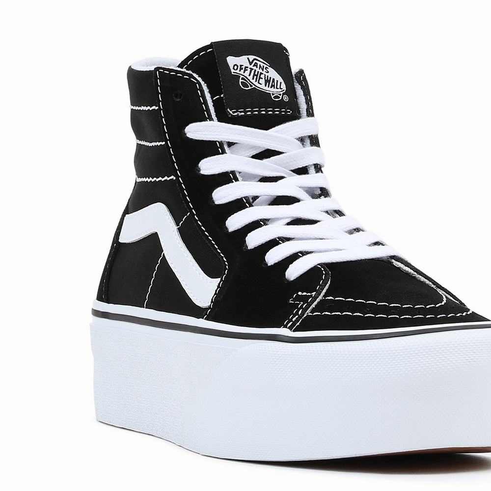 Men's Vans Sk8-Hi Tapered Stackform Sneakers Black | USA64312