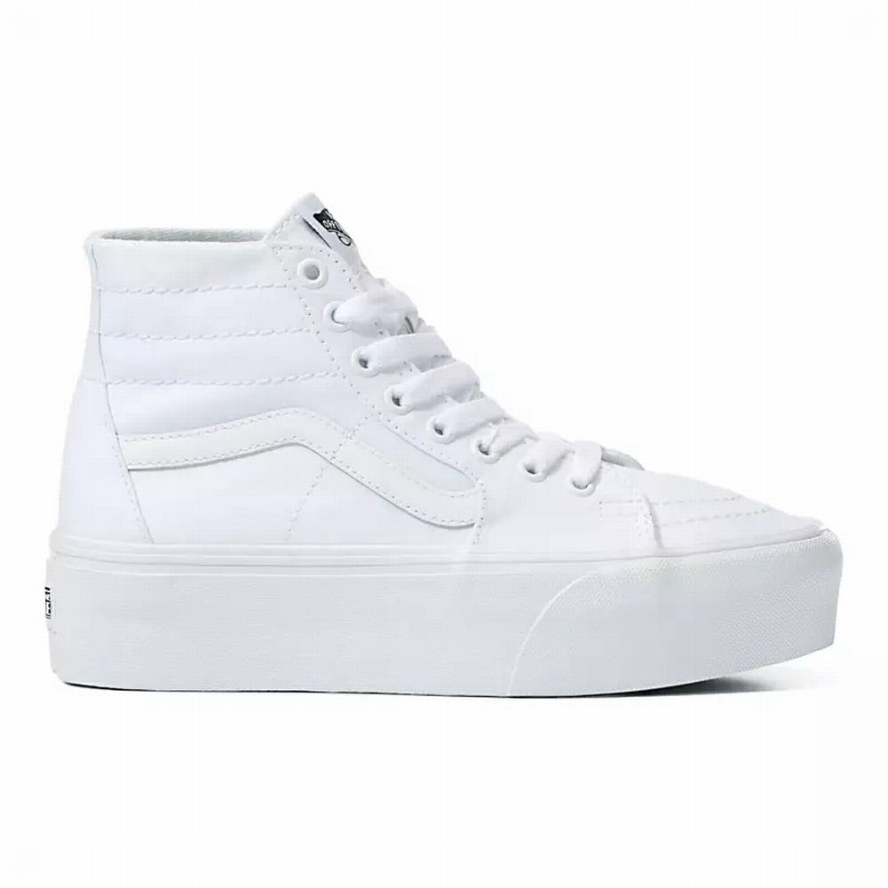 Men's Vans Sk8-Hi Tapered Stackform Sneakers White | USA86319