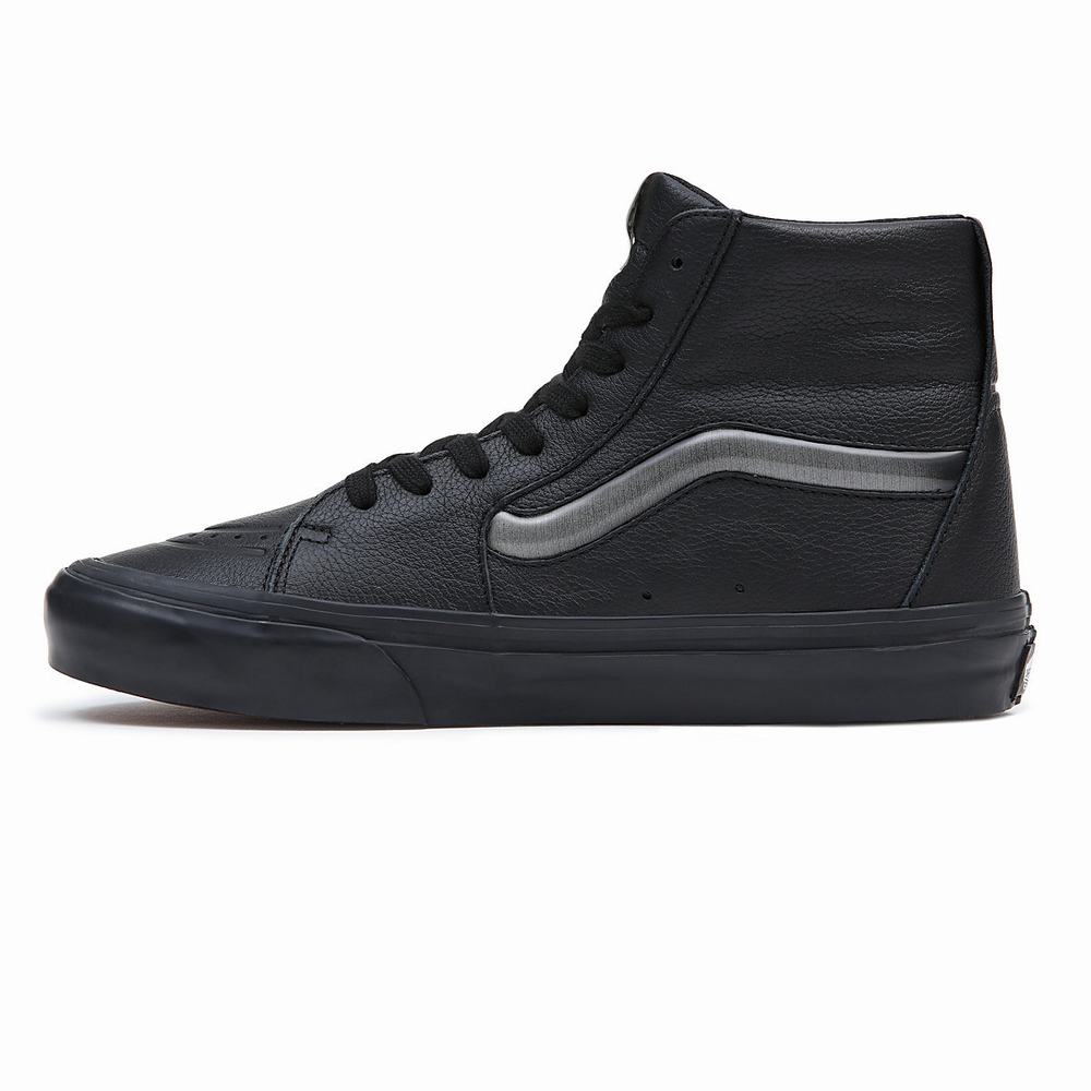 Men's Vans Sk8-Hi XL Sneakers Black | USA37126