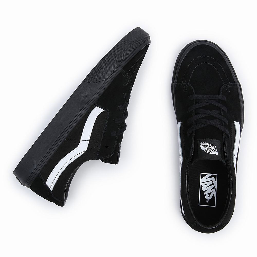 Men's Vans Sk8-Low Sneakers Black | USA28130