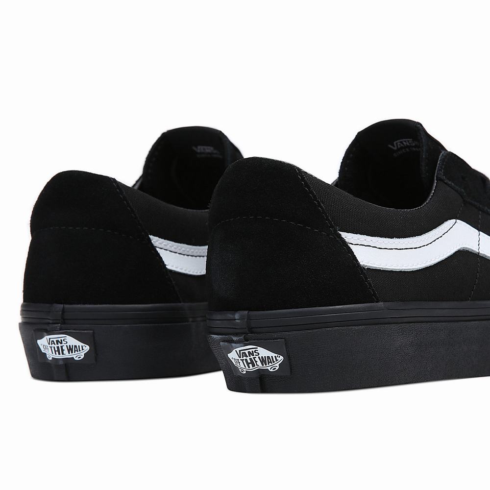 Men's Vans Sk8-Low Sneakers Black | USA28130