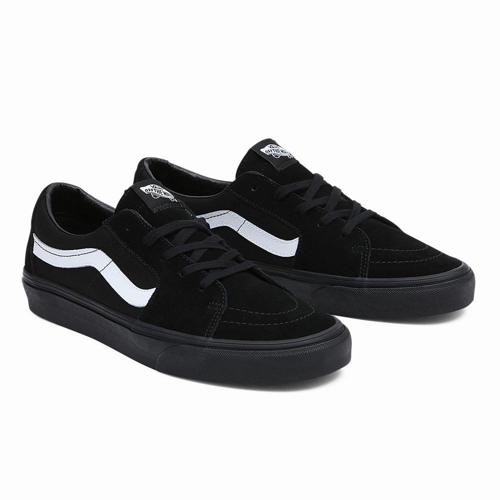 Men\'s Vans Sk8-Low Sneakers Black | USA28130