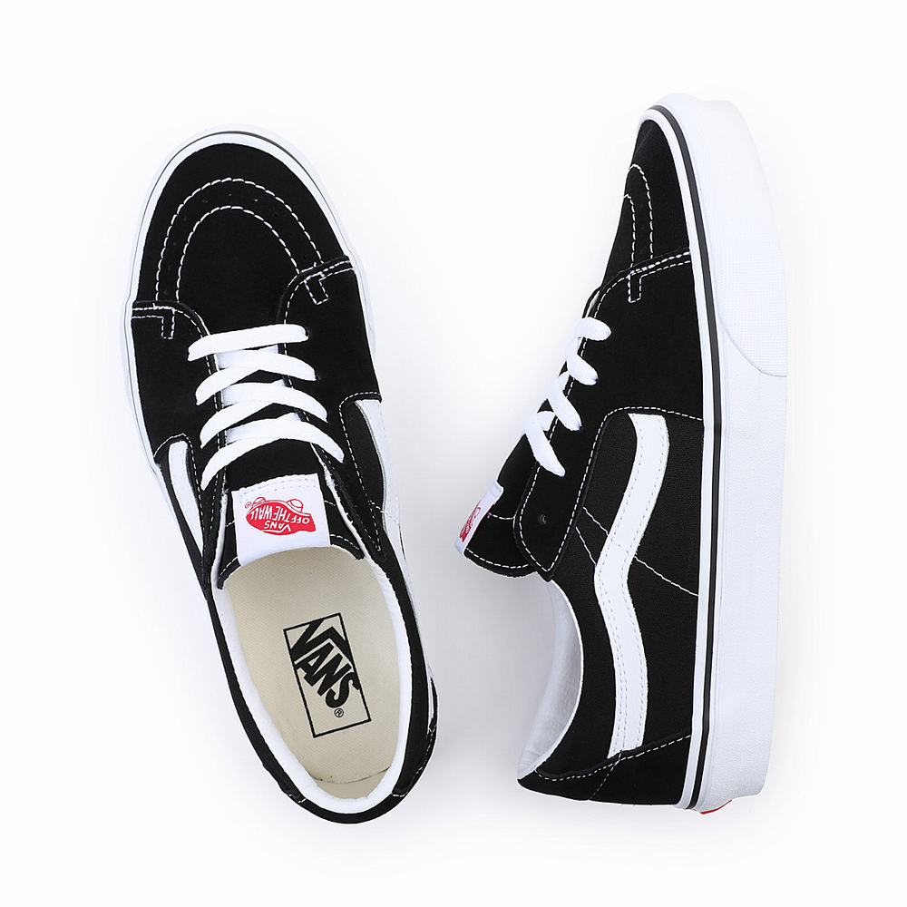 Men's Vans Sk8-Low Sneakers Black | USA38426