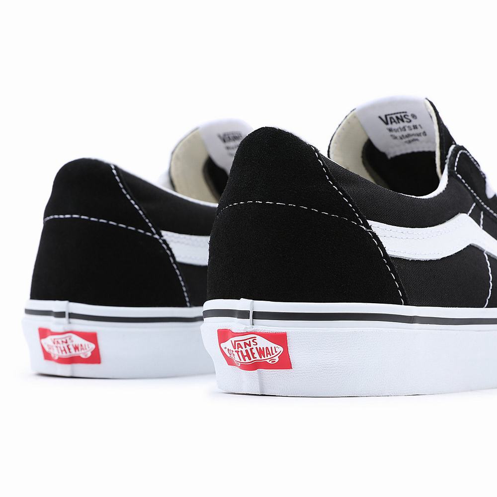 Men's Vans Sk8-Low Sneakers Black | USA38426