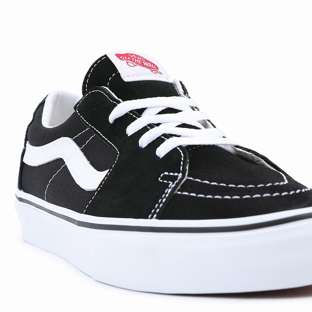 Men's Vans Sk8-Low Sneakers Black | USA38426