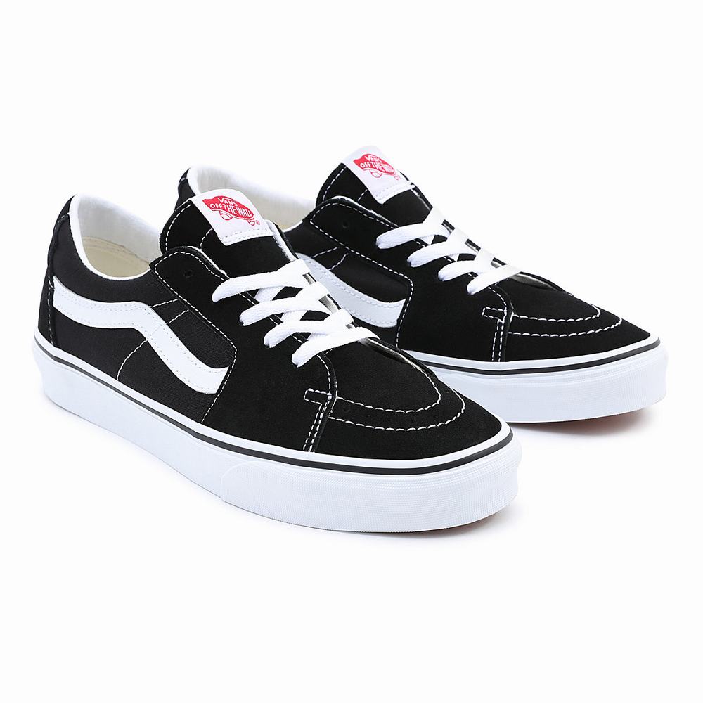 Men\'s Vans Sk8-Low Sneakers Black | USA38426