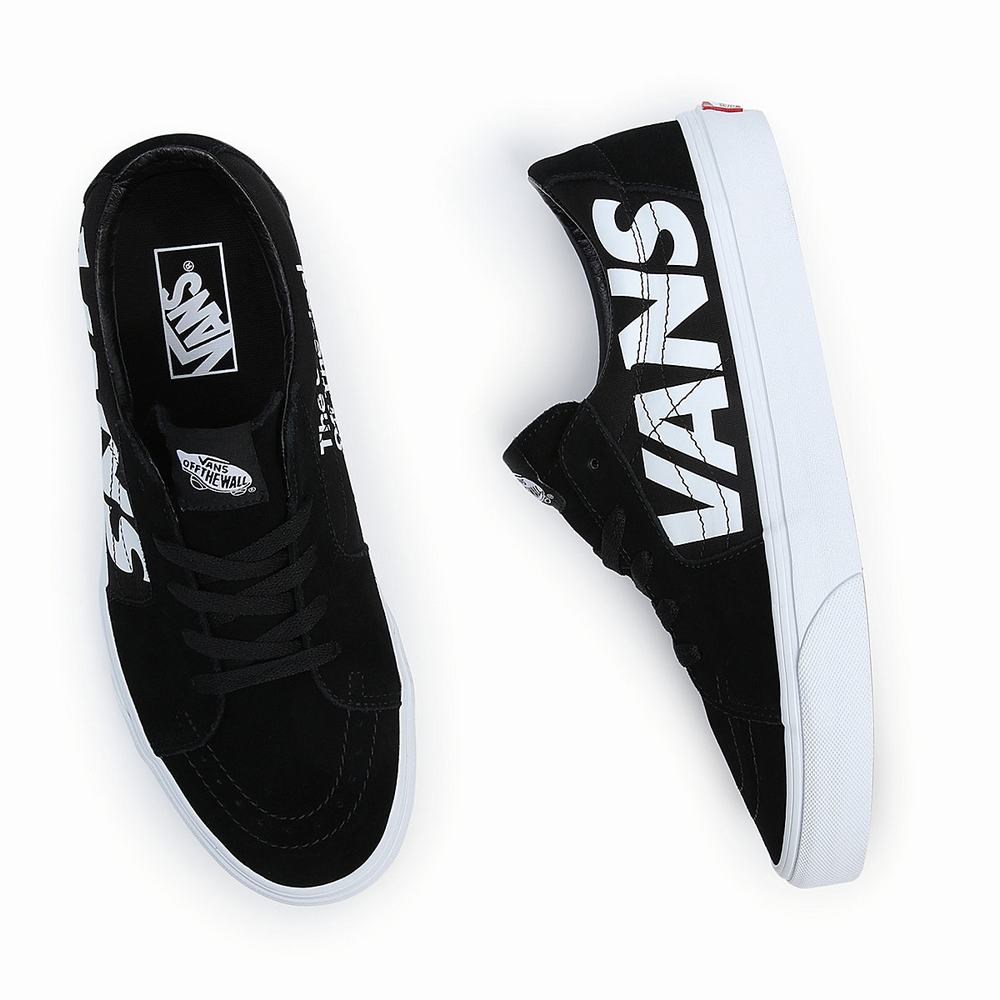 Men's Vans Sk8-Low Sneakers Black | USA70568