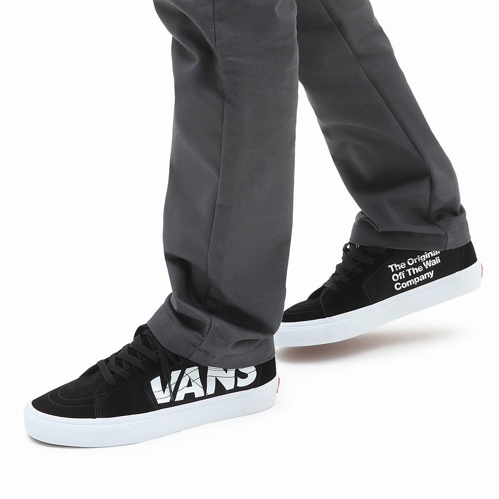 Men's Vans Sk8-Low Sneakers Black | USA70568