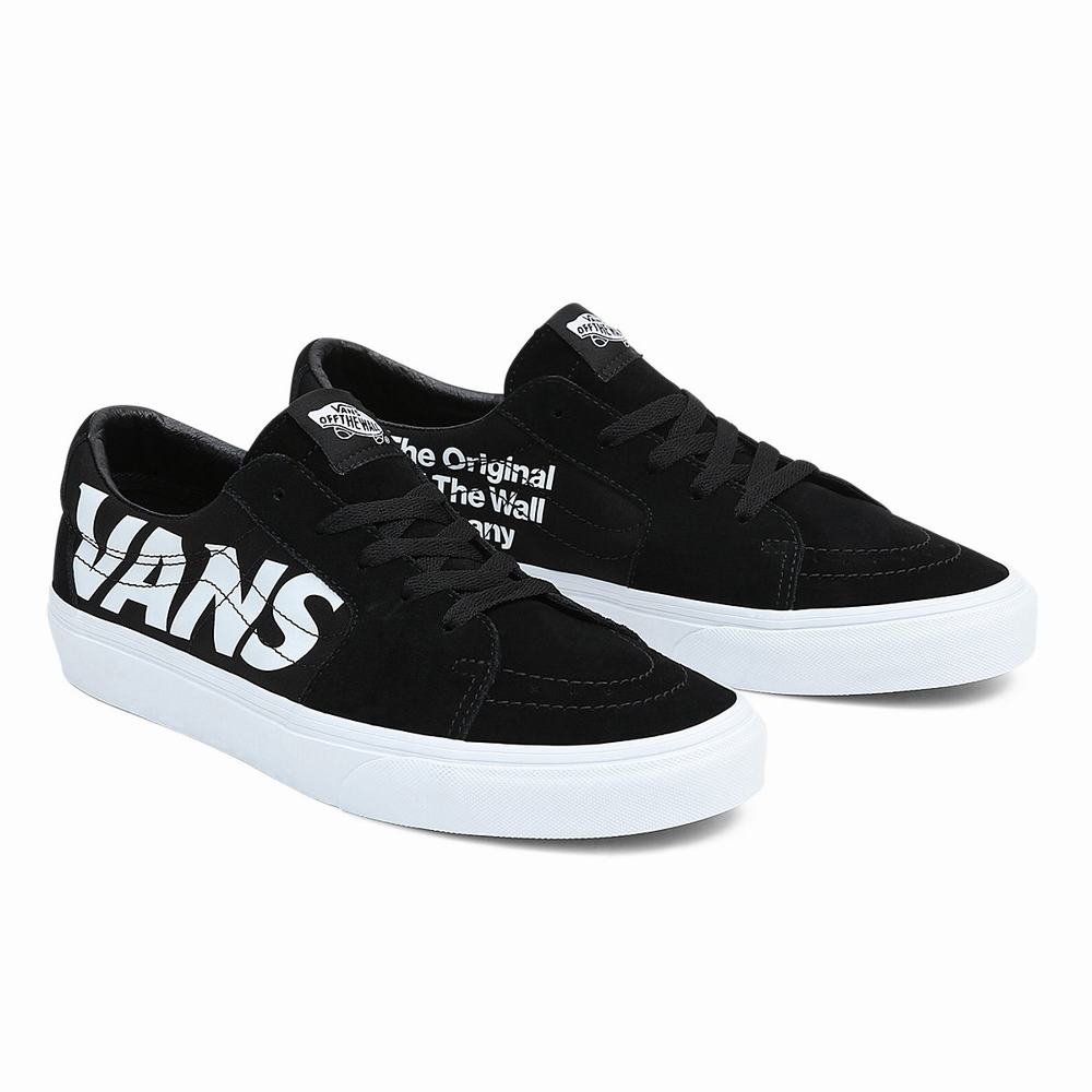 Men\'s Vans Sk8-Low Sneakers Black | USA70568