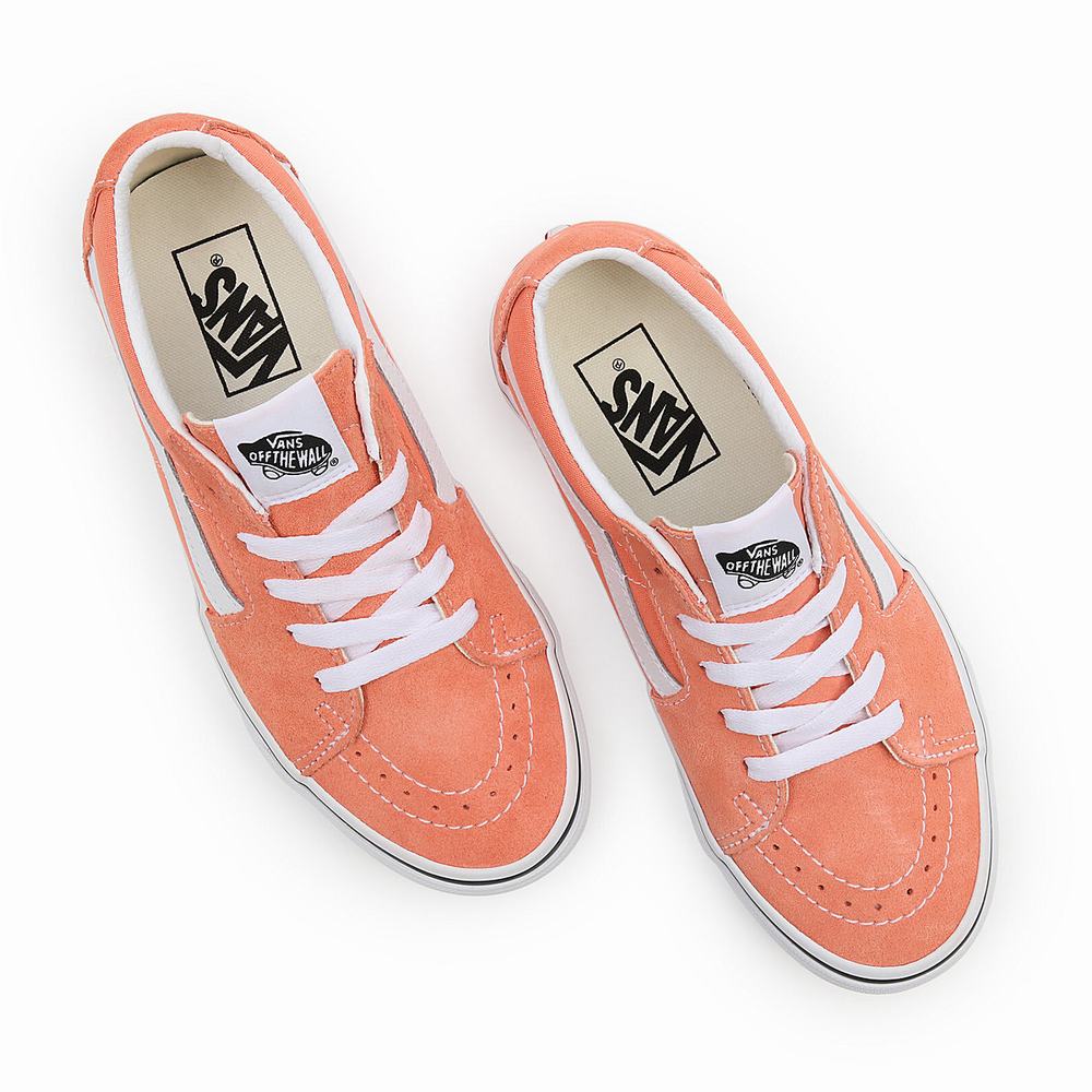 Men's Vans Sk8-Low Sneakers Orange | USA37615