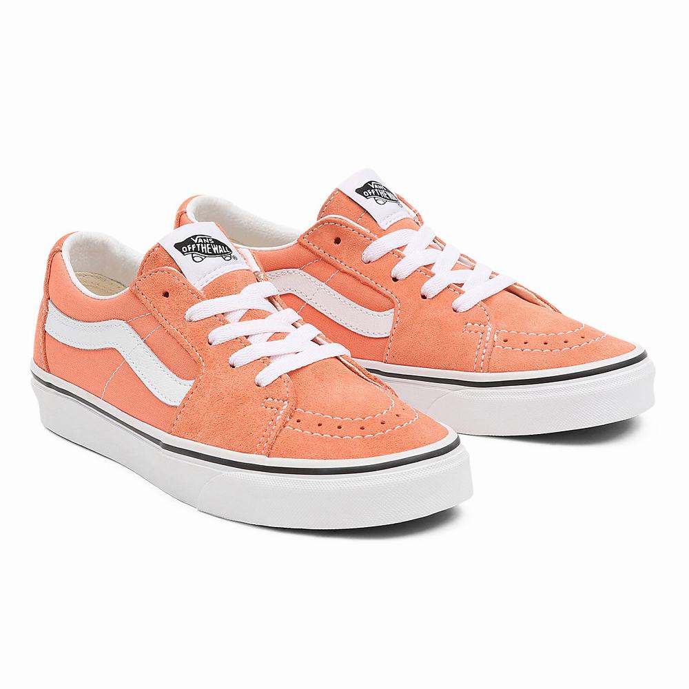 Men\'s Vans Sk8-Low Sneakers Orange | USA37615