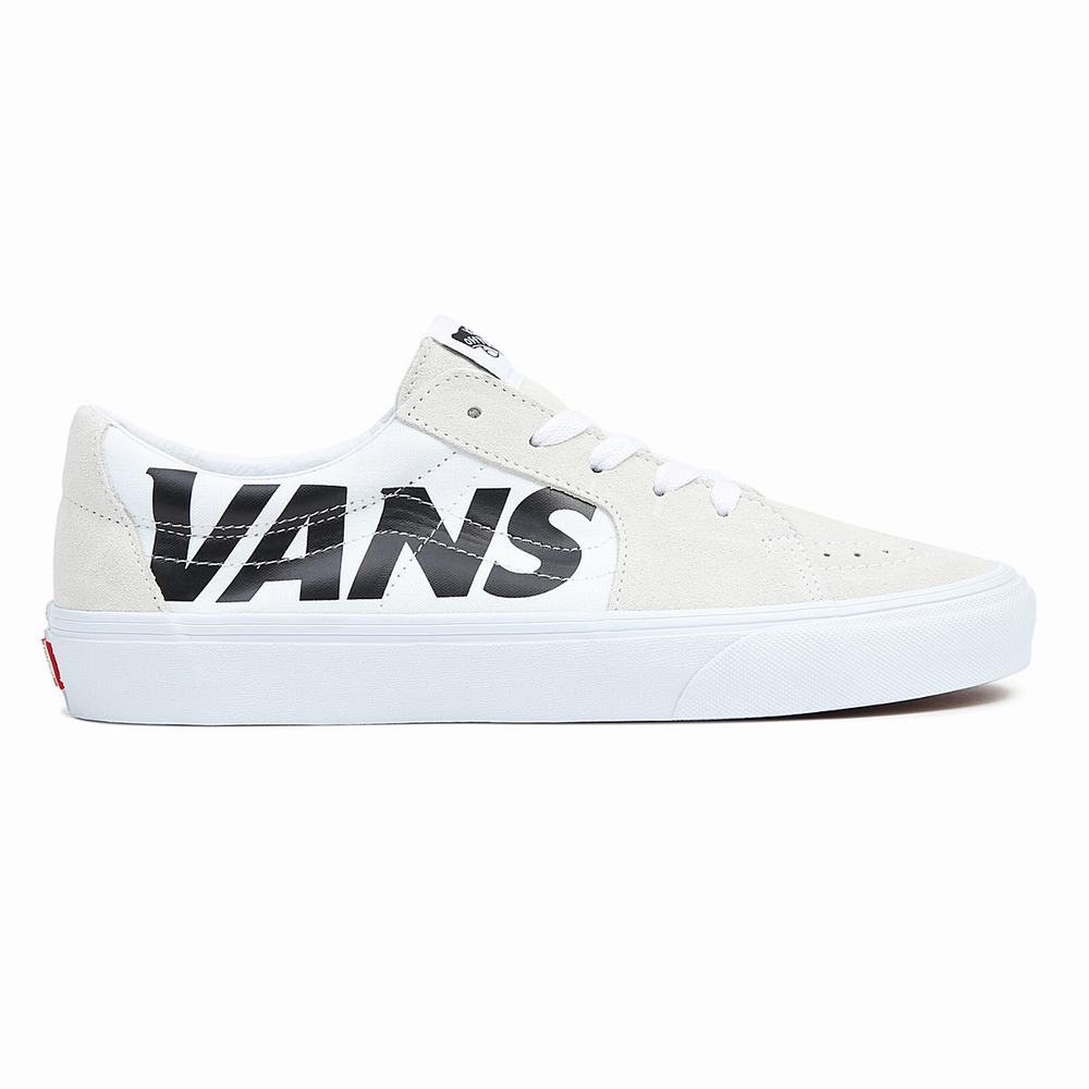 Men's Vans Sk8-Low Sneakers White | USA46205