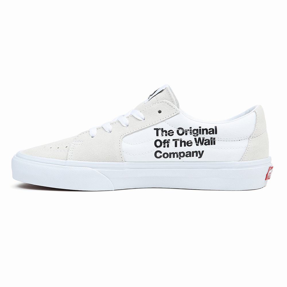 Men's Vans Sk8-Low Sneakers White | USA46205