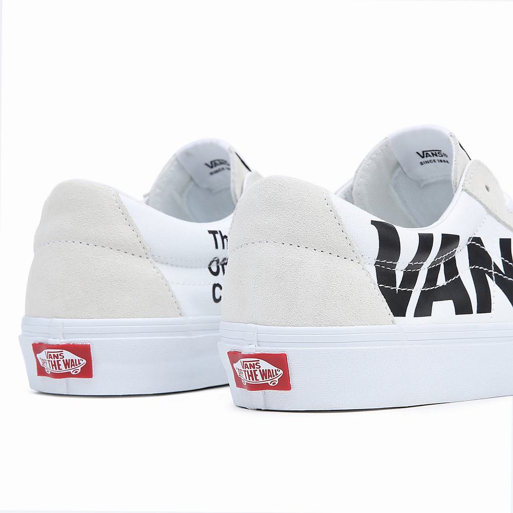 Men's Vans Sk8-Low Sneakers White | USA46205