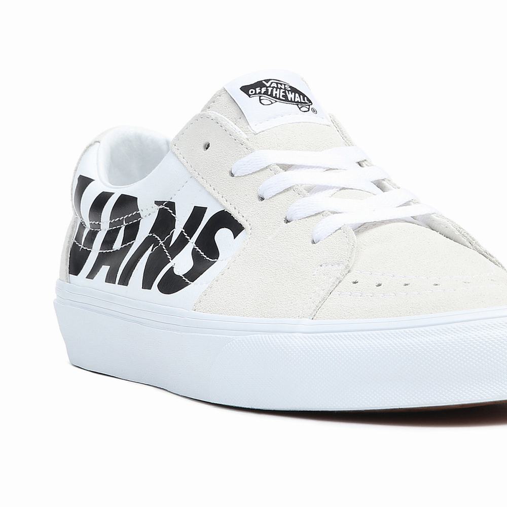 Men's Vans Sk8-Low Sneakers White | USA46205