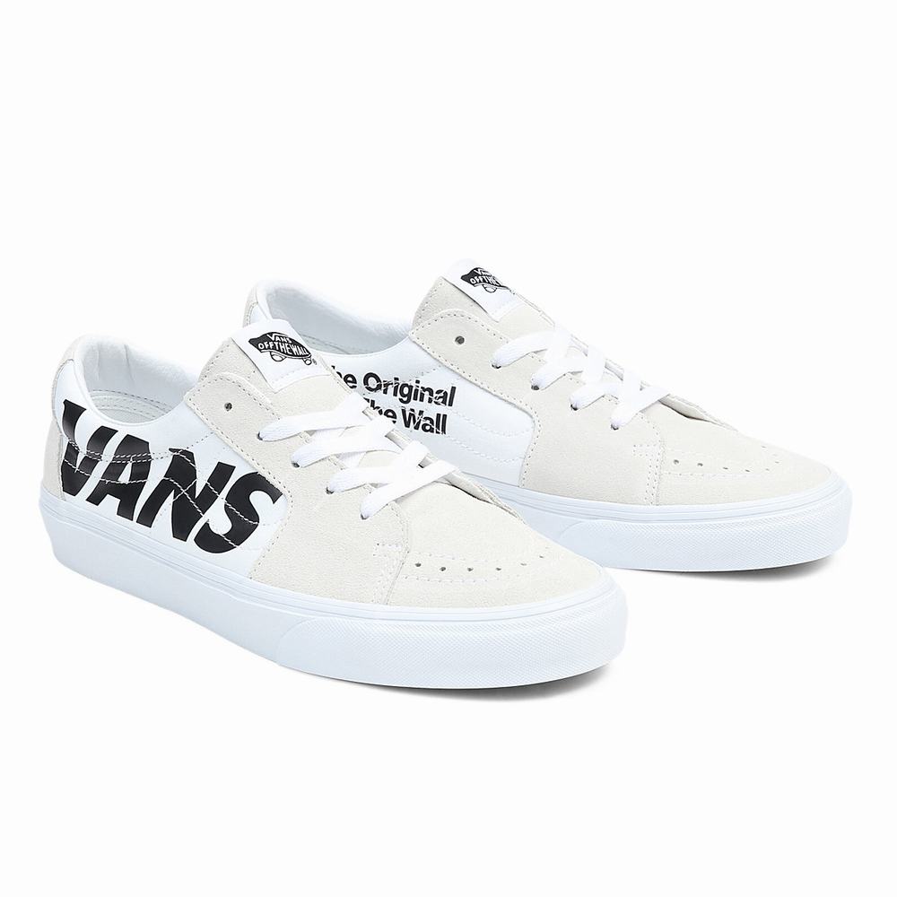 Men\'s Vans Sk8-Low Sneakers White | USA46205