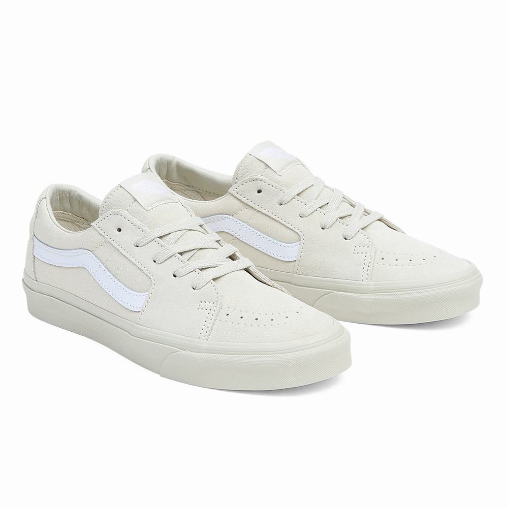 Men\'s Vans Sk8-Low Sneakers White | USA91325