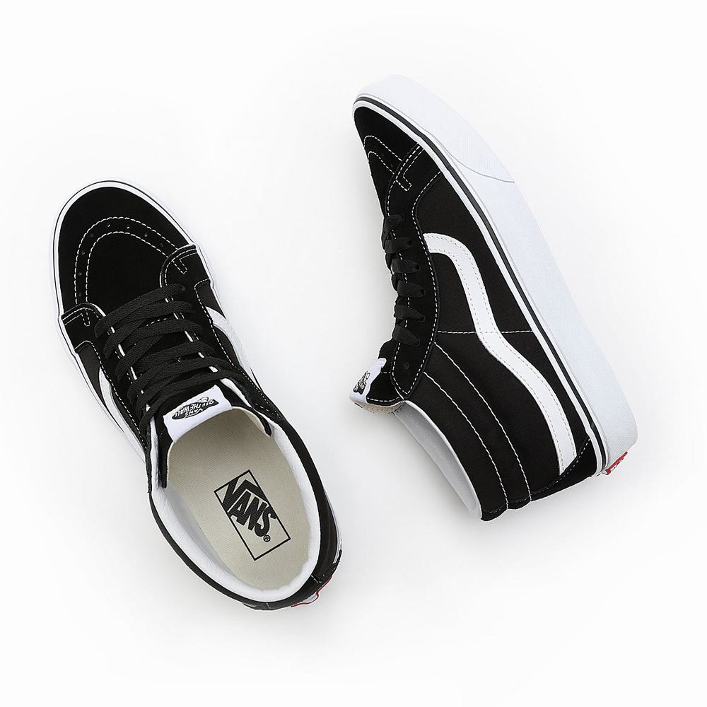 Men's Vans Sk8-Mid Reissue Sneakers Black | USA47306