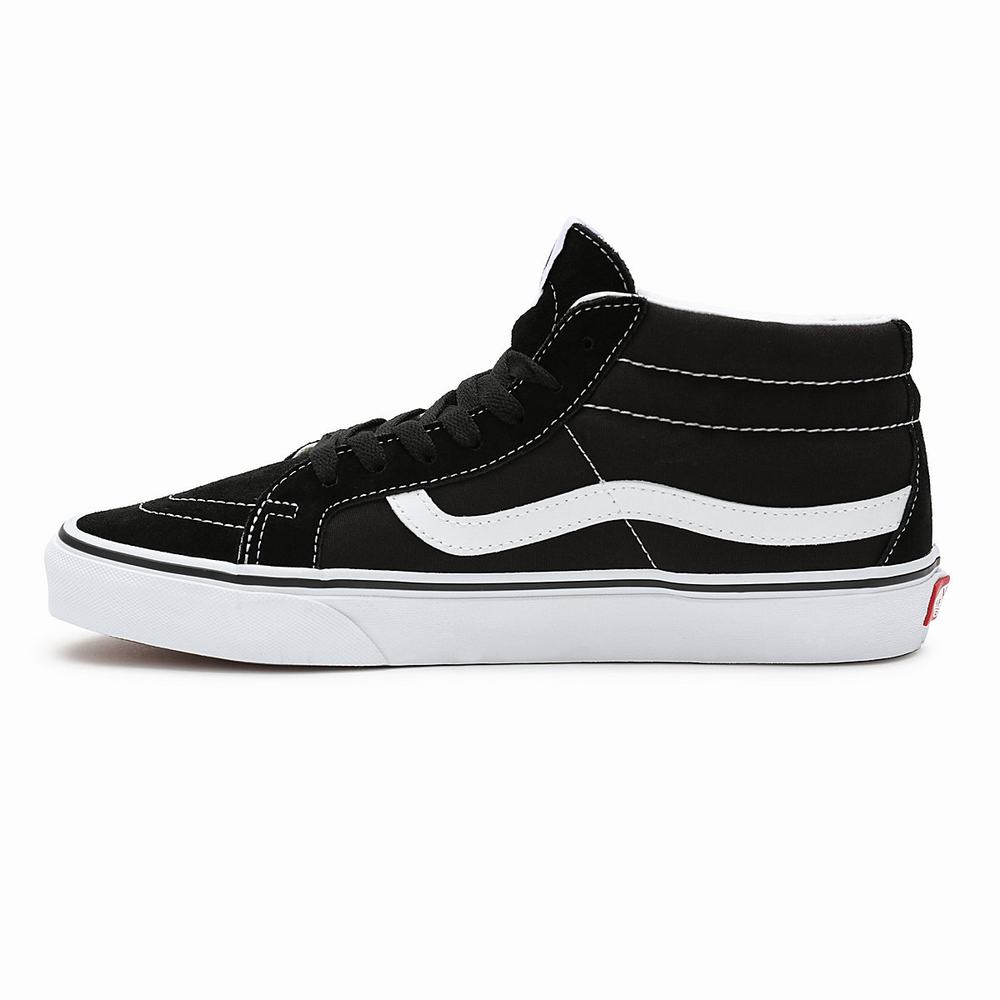 Men's Vans Sk8-Mid Reissue Sneakers Black | USA47306