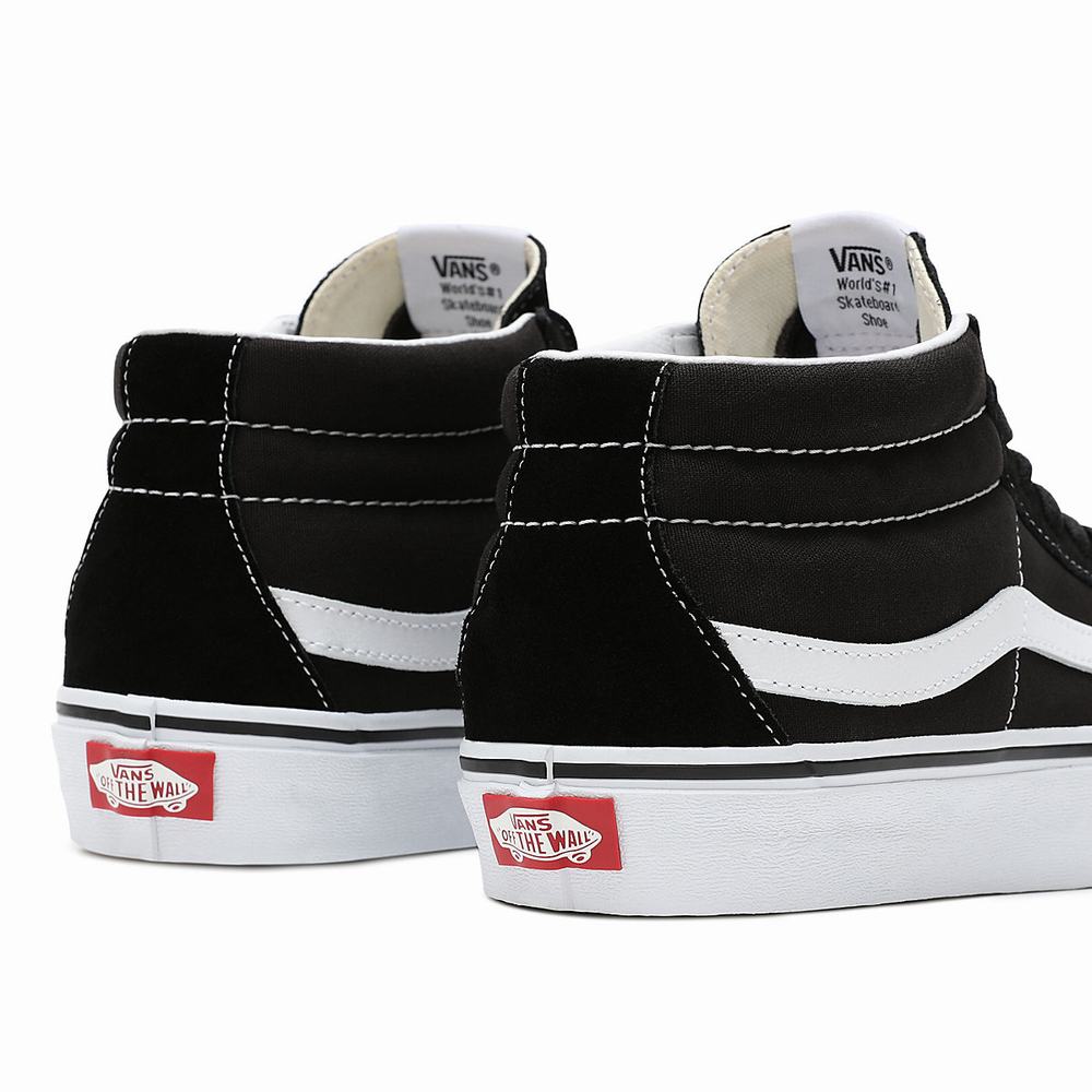 Men's Vans Sk8-Mid Reissue Sneakers Black | USA47306