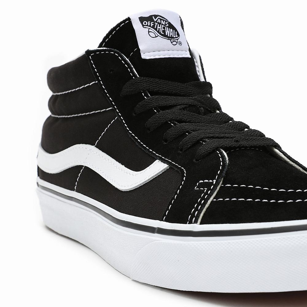 Men's Vans Sk8-Mid Reissue Sneakers Black | USA47306