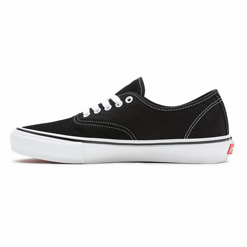 Men's Vans Skate Authentic Sneakers Black | USA05821