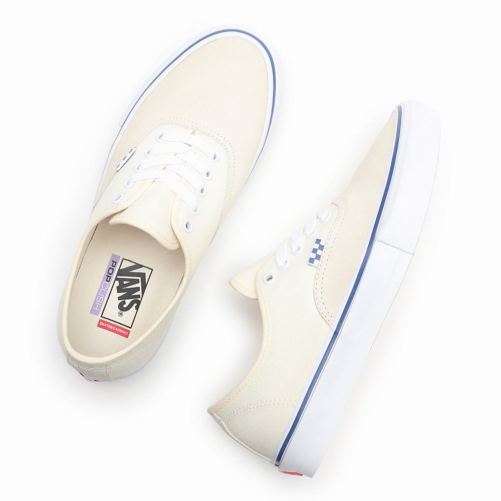 Men's Vans Skate Authentic Sneakers White | USA21639