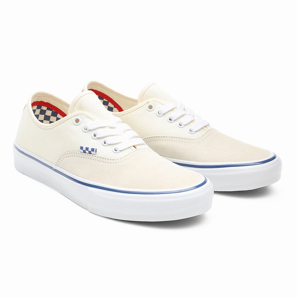 Men\'s Vans Skate Authentic Sneakers White | USA21639