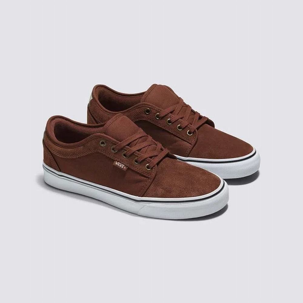 Men's Vans Skate Chukka Skate Shoes Chocolate | USA27986