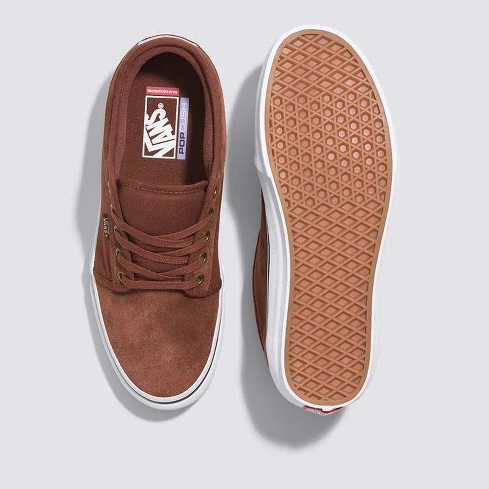 Men's Vans Skate Chukka Skate Shoes Chocolate | USA27986