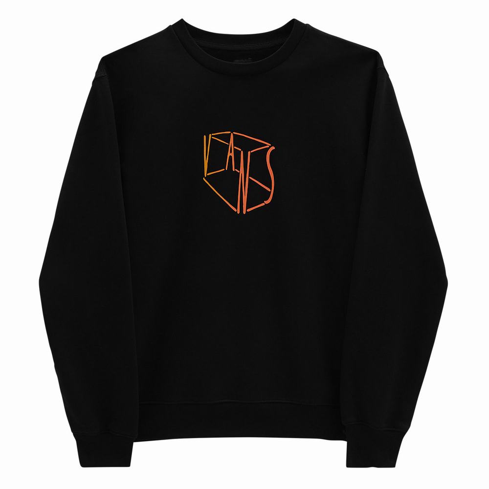 Men's Vans Skate Classic Crew Sweatshirts Black | USA98731