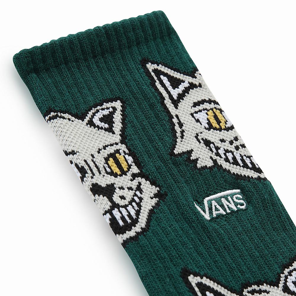 Men's Vans Skate Graphic Crew (1 Pair) Socks Green | USA50978