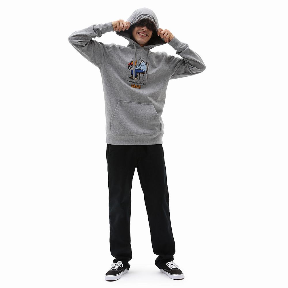 Men's Vans Skate Graphic Hoodie Grey | USA30781