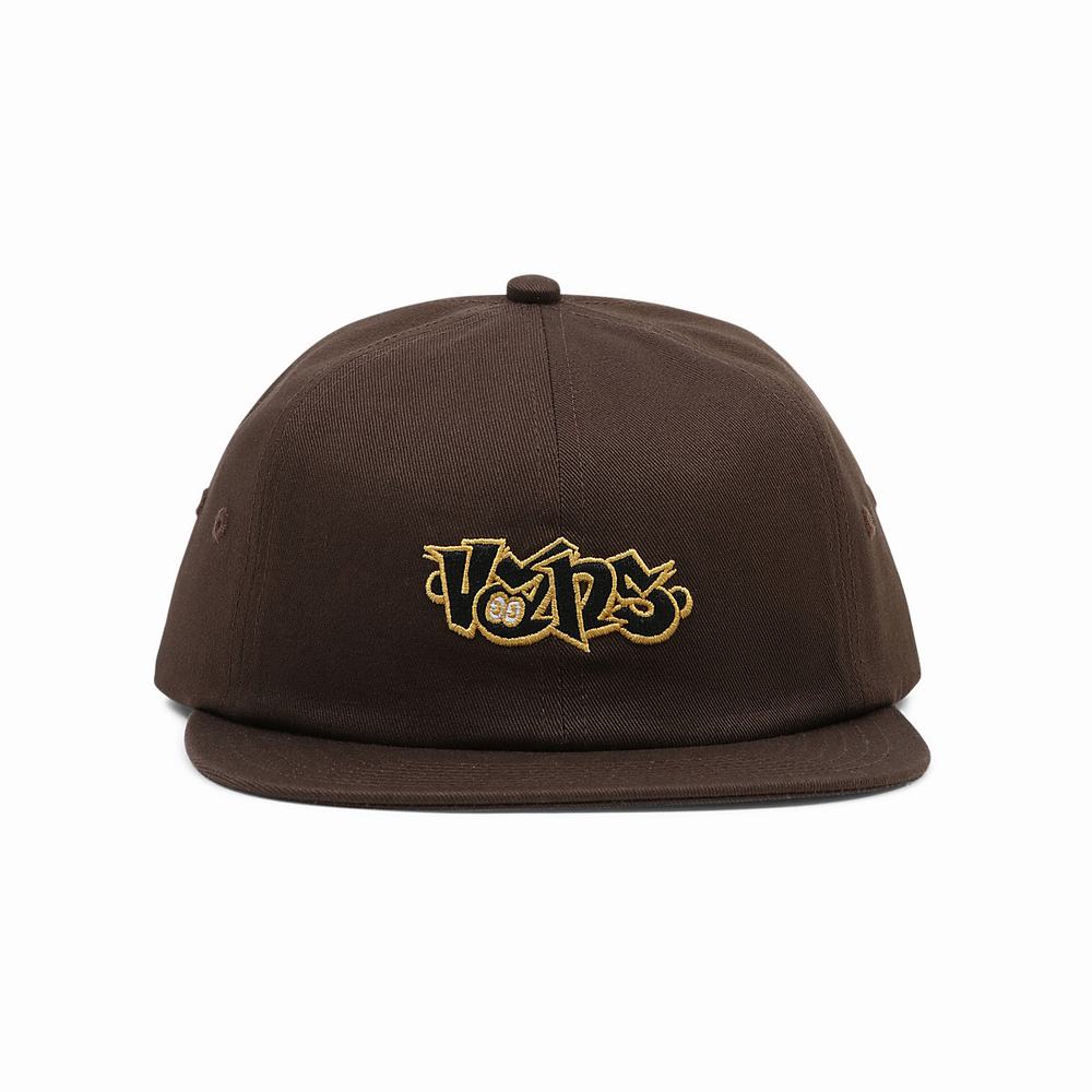 Men\'s Vans Skate Graphics Jockey Hats Brown | USA75691