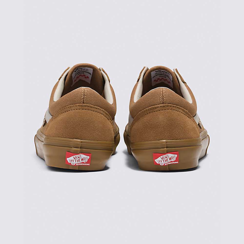 Men's Vans Skate Old Skool Skate Shoes Light Brown | USA57436