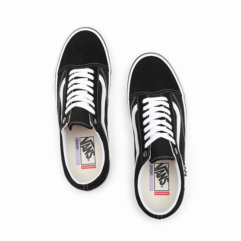 Men's Vans Skate Old Skool Sneakers Black | USA02471