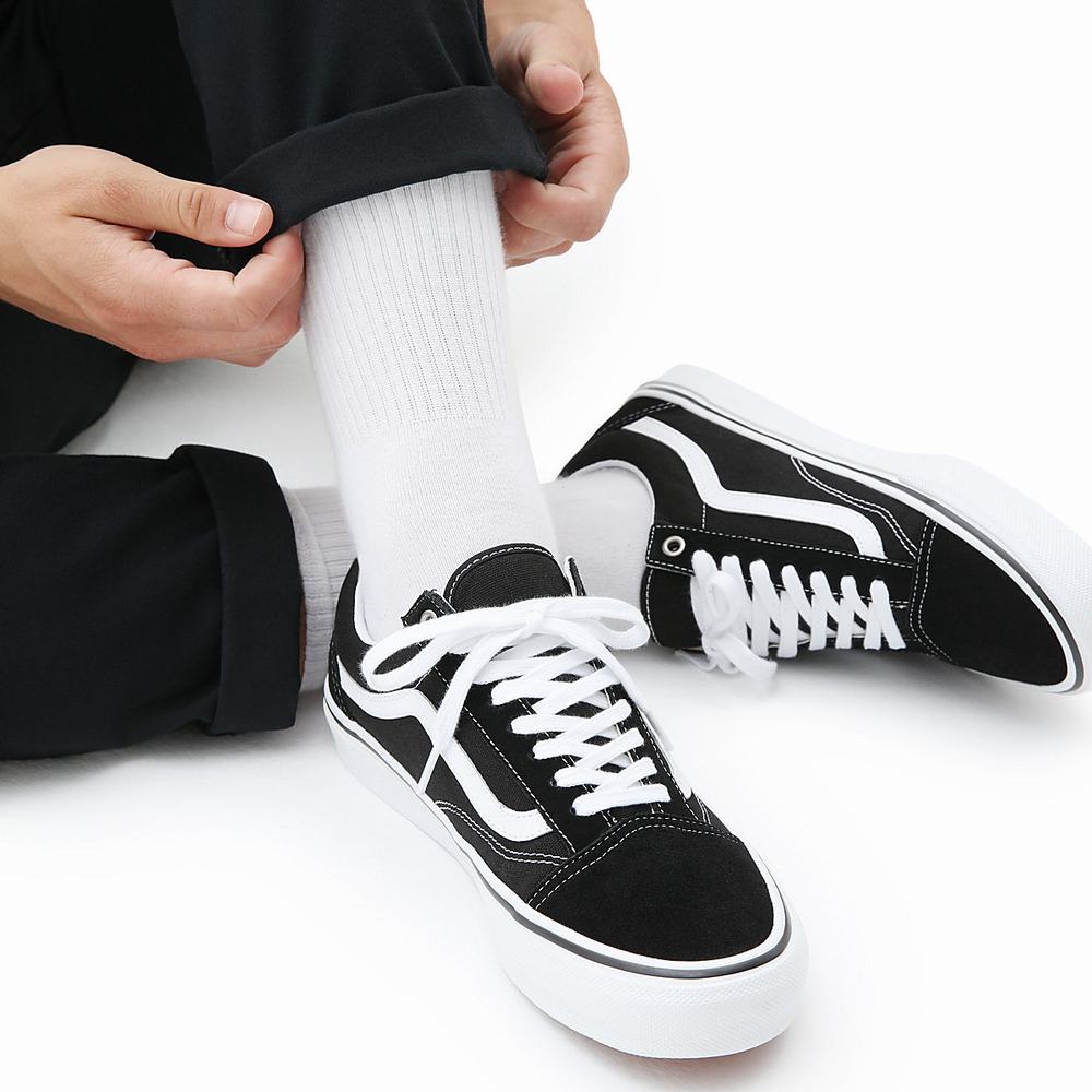 Men's Vans Skate Old Skool Sneakers Black | USA02471