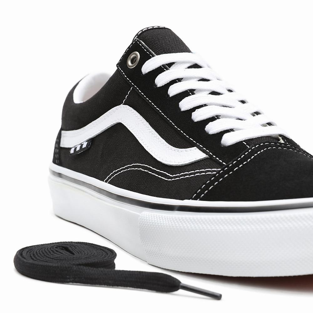 Men's Vans Skate Old Skool Sneakers Black | USA02471