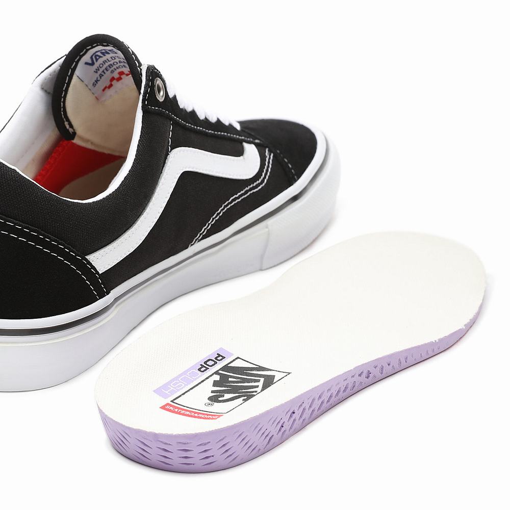 Men's Vans Skate Old Skool Sneakers Black | USA02471