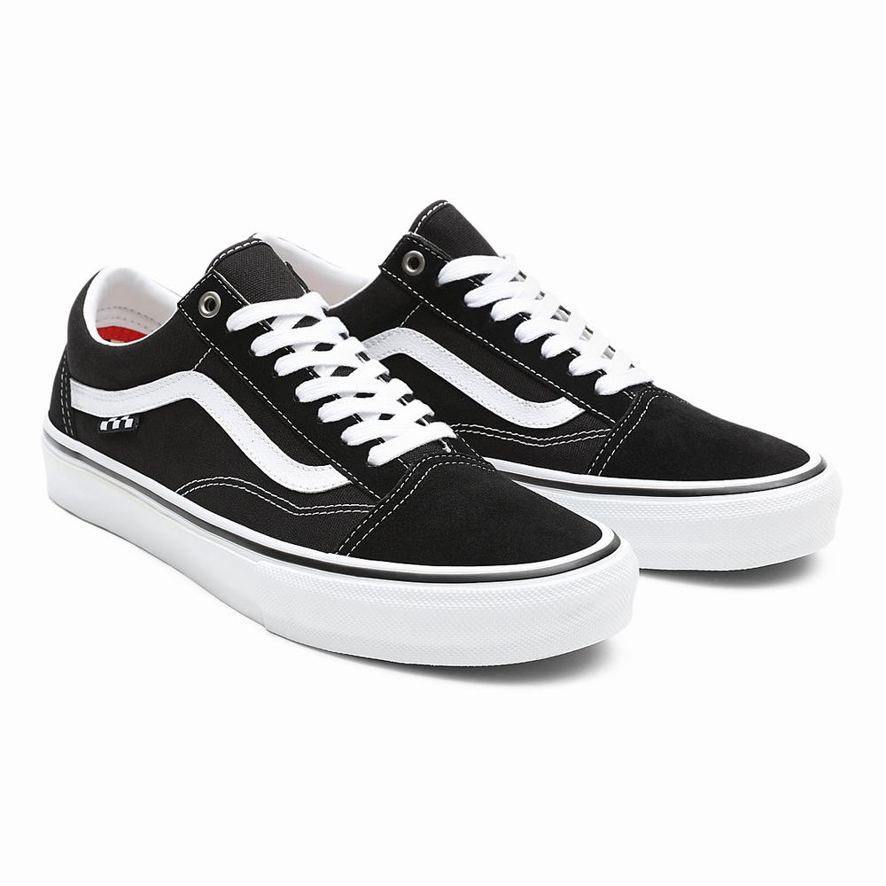 Men\'s Vans Skate Old Skool Sneakers Black | USA02471