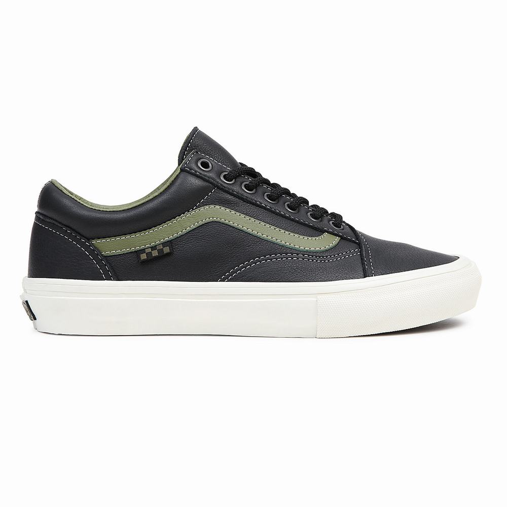 Men's Vans Skate Old Skool Sneakers Black | USA05197