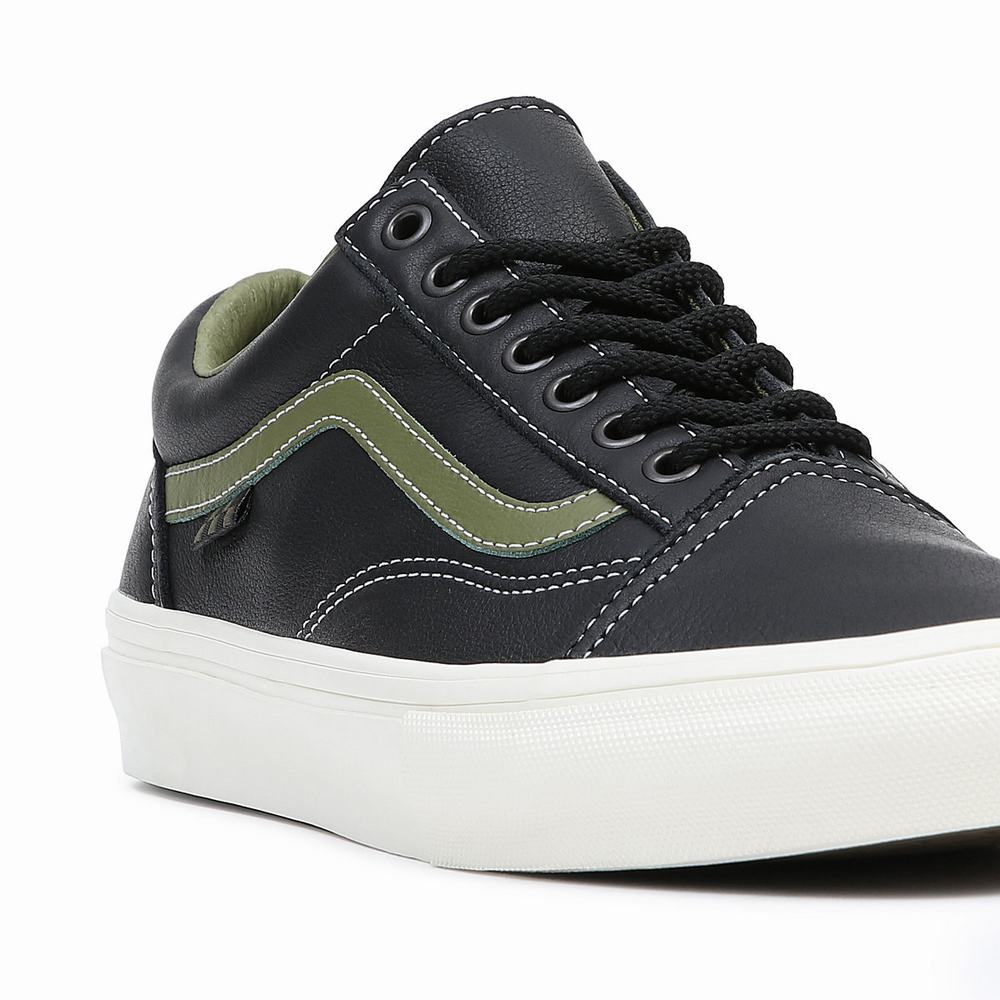 Men's Vans Skate Old Skool Sneakers Black | USA05197