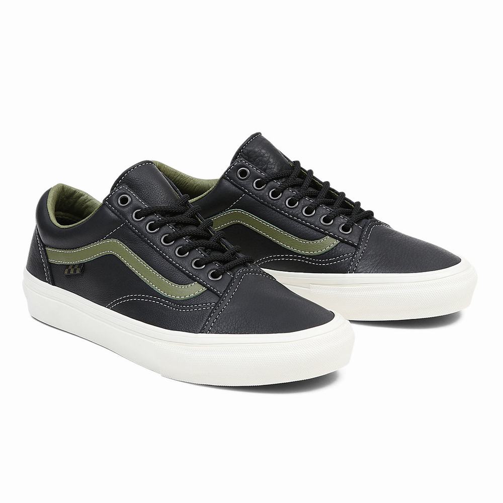 Men\'s Vans Skate Old Skool Sneakers Black | USA05197