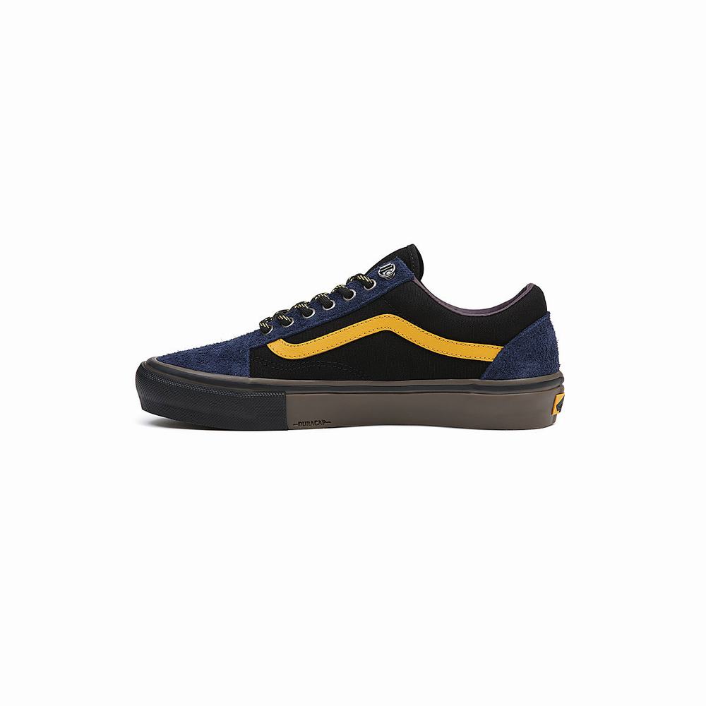 Men's Vans Skate Old Skool Sneakers Black / Purple | USA13452