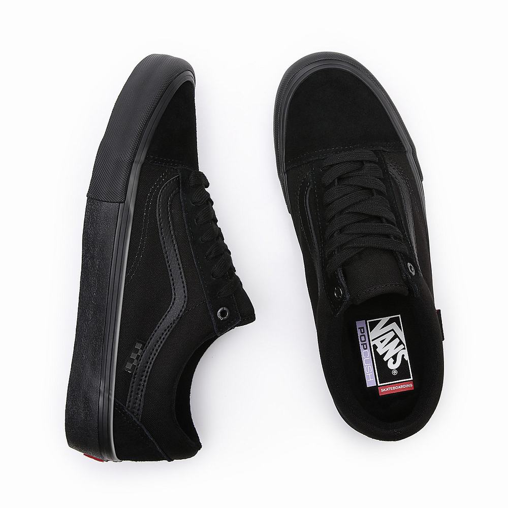 Men's Vans Skate Old Skool Sneakers Black | USA15098