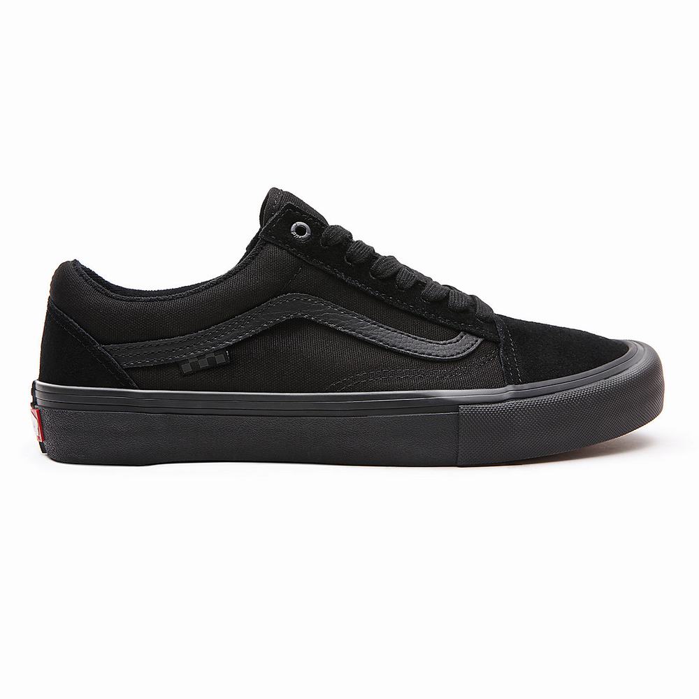 Men's Vans Skate Old Skool Sneakers Black | USA15098